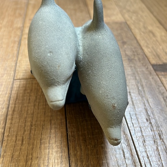 Vintage 95 double dolphin ceramic figure decor - Picture 11 of 16